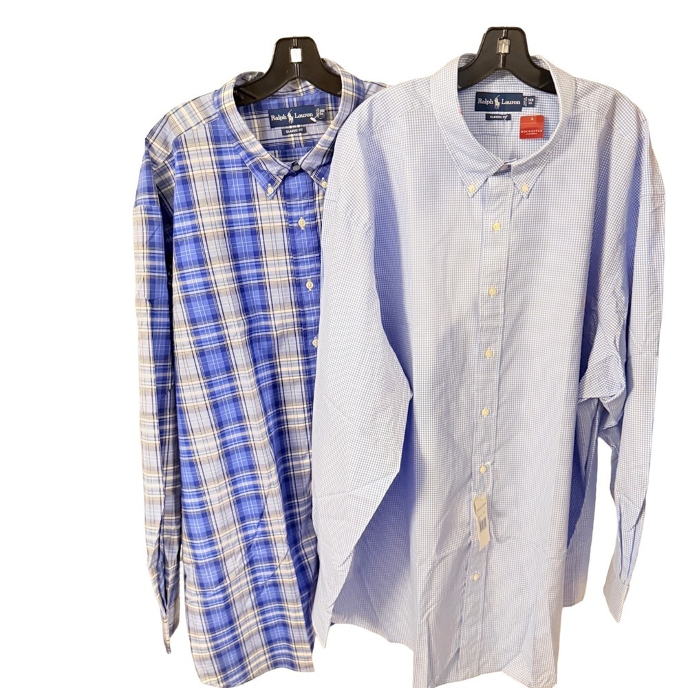 Ralph Lauren Men’s Big & Tall Set Of 2 Button Down Shirts NWT Sz 3XB